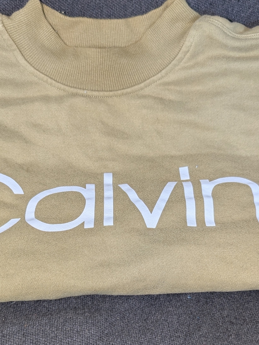 Calvin Klein  Crewneck Sweater in Tan